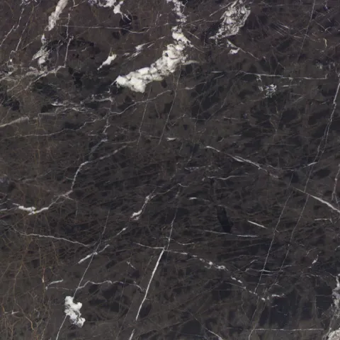 Close-up of Karyamar’s Mediterranean Night natural stone, showcasing rich dark tones and elegant veining, perfect for luxury interiors and architectural designs