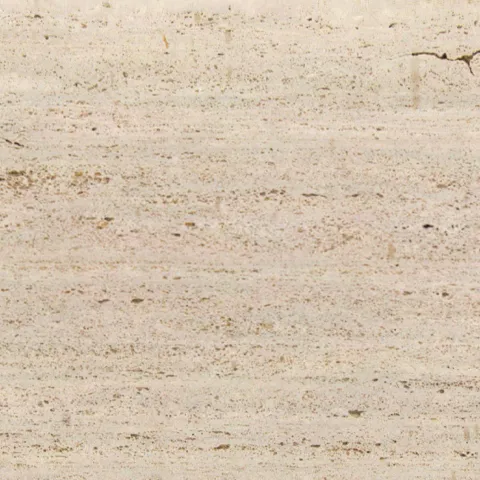 Close-up of Karyamar’s Travertine Greige natural stone, showcasing warm beige and soft gray hues with delicate veining, perfect for luxury interiors and architectural projects