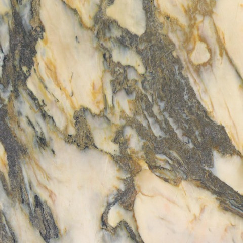 Close-up of Karyamar’s Celestial Drift natural stone with beige tones and flowing veins, perfect for creating elegant and calming spaces.
